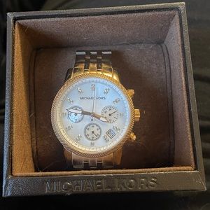 Rose gold opal faced Michael kors watch